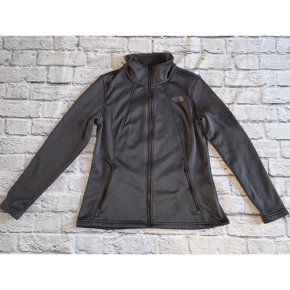 The North Face Soft Fleece Gray Zip Up Jacket‎ Women's Large Purple Hue